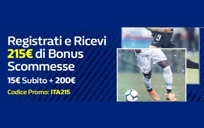 William Hill presenta il nuovo bonus di benvenuto fino a 215 euro