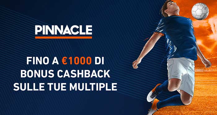 Cashback fino a 1000€ su Pinnacle