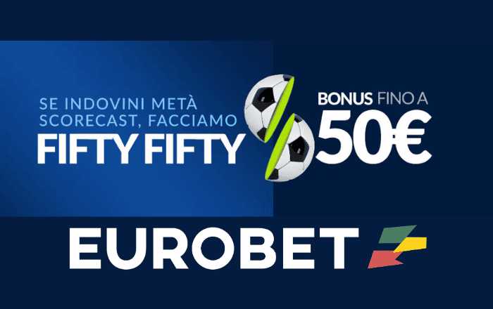 Promo Fifty-Fifty Italia-Francia di Eurobet