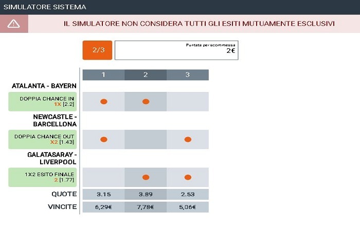 Terzo sistema Andata Ottavi di Champions Terzo sistema Andata Ottavi di Champions